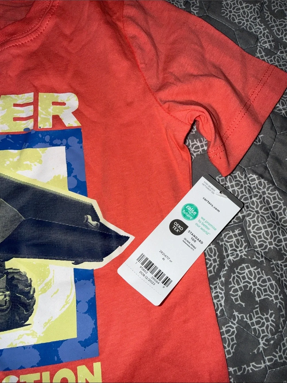 Carter's Orange Toddler Tee with Loader Graphic